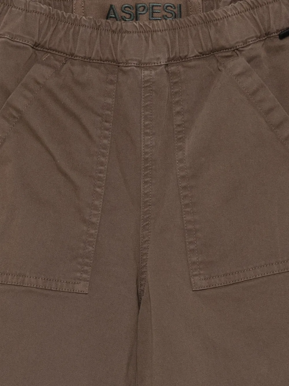 Aspesi Kids elasticated patch-pocket trousers Bruin