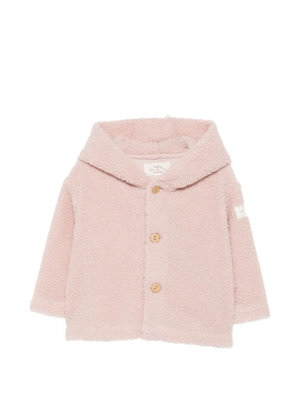 TEDDY & MINOU bouclé hooded jacket - Rosa