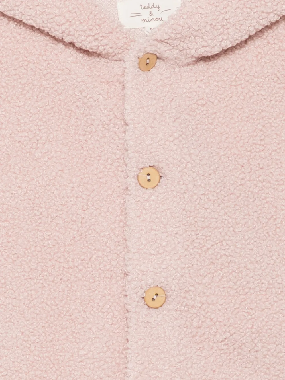 TEDDY & MINOU bouclé hooded jacket Roze