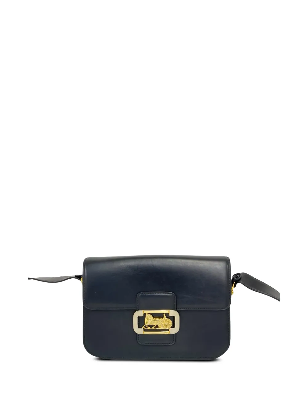 Celine Pre-Owned 20th Century Calfskin Horse Carriage crossbody bag - Nero