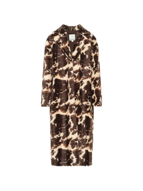Unreal Fur Nenet cow-print faux-fur coat