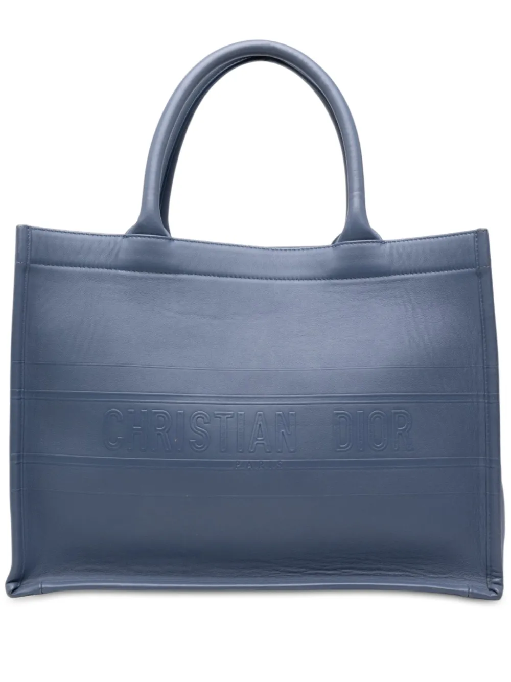 Christian Dior Pre-Owned 2020 Medium Embossed Leather Book tote bag - Blau