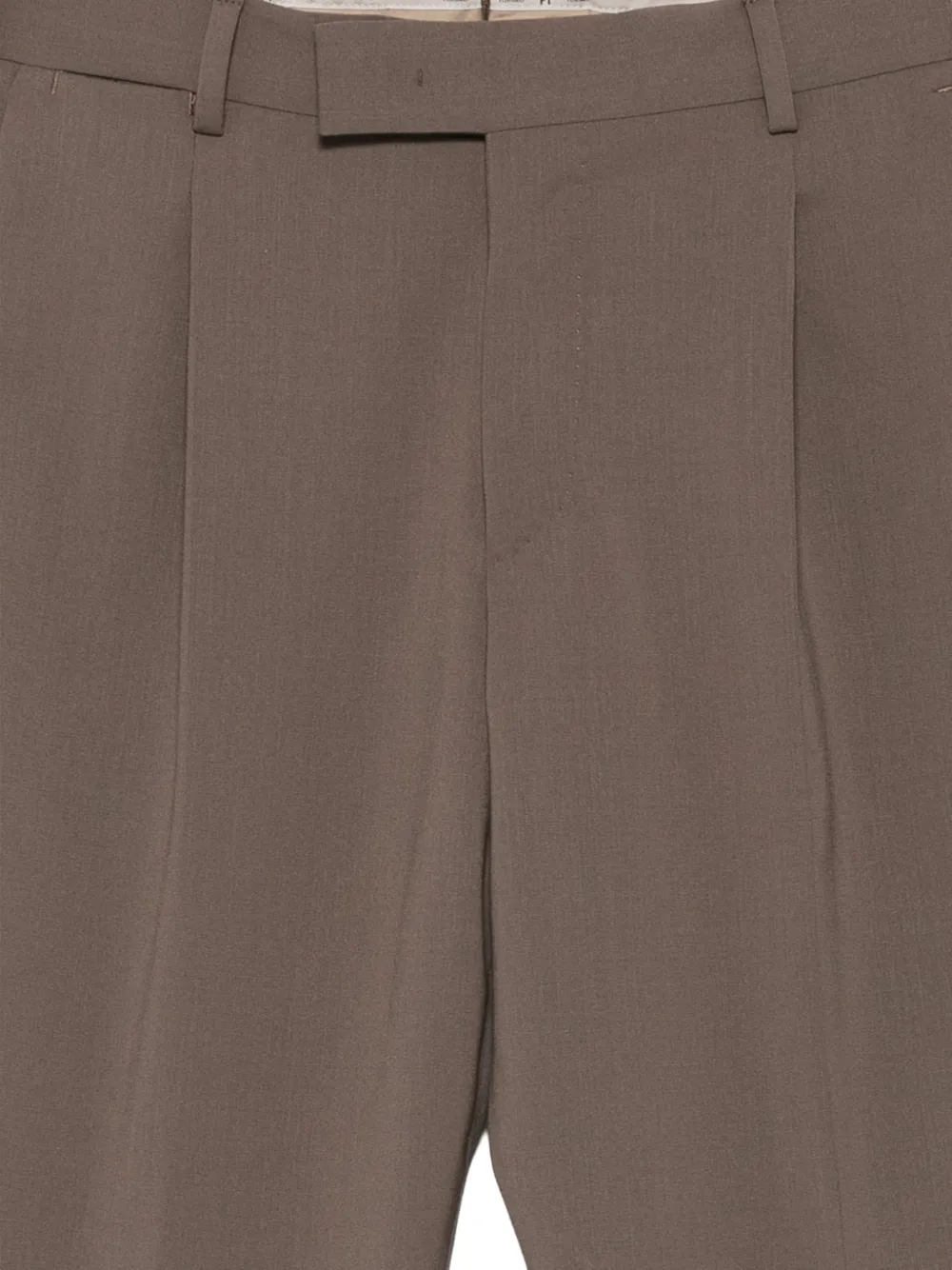 PT Torino pleated turn-up trousers Bruin