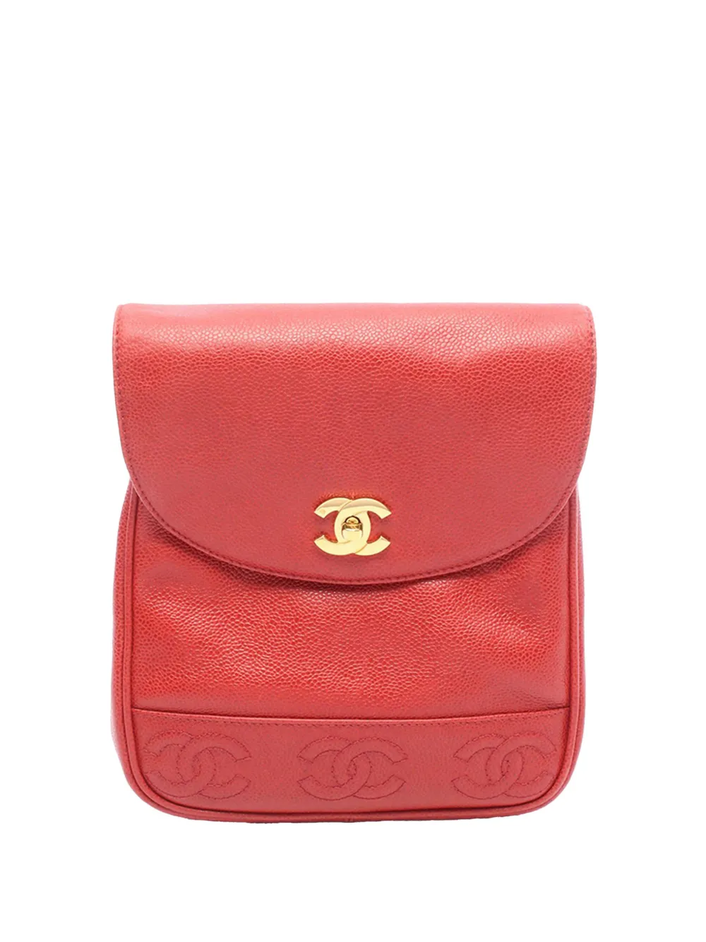 CHANEL Pre-Owned 1994-1996 Caviar Triple CC backpack - Red
