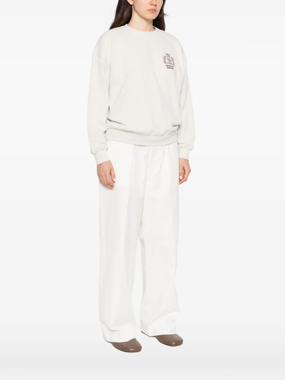 Brunello Cucinelli Sartorial Heritage embroidered sweater Beige