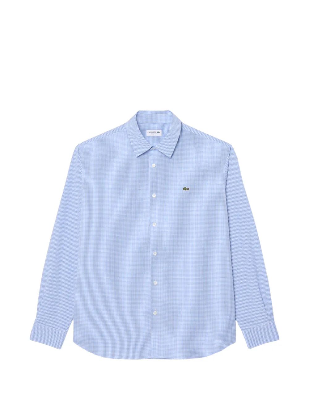 Pinpoint Highlights Lacoste regular-fit Pinpoint Gingham Shirt | Blue | FARFETCH
