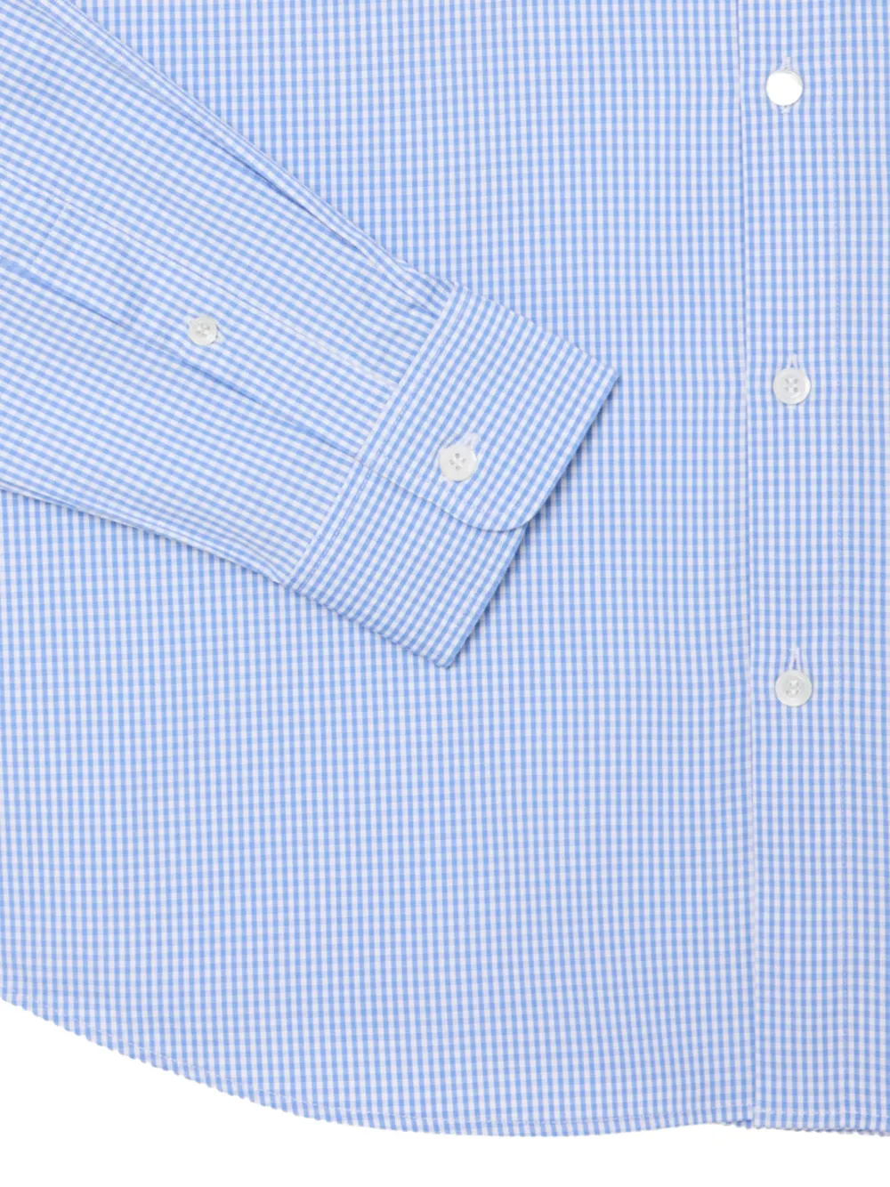 Lacoste regular-fit pinpoint gingham shirt Blauw