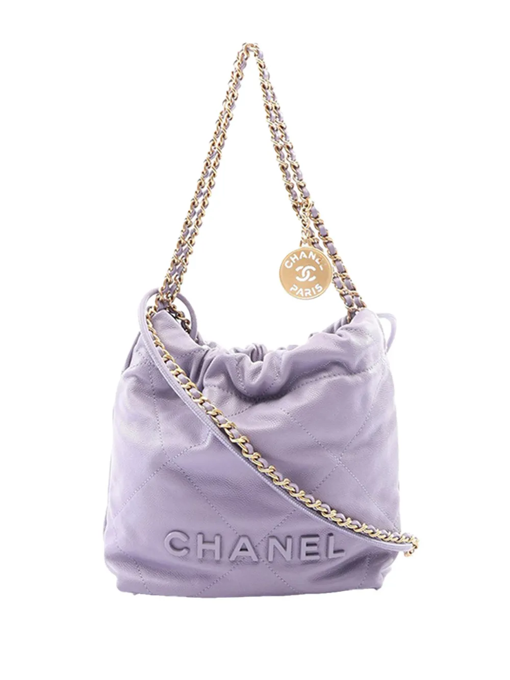 CHANEL Pre-Owned 2021-2026 Mini Caviar 22 Handbag satchel - Purple