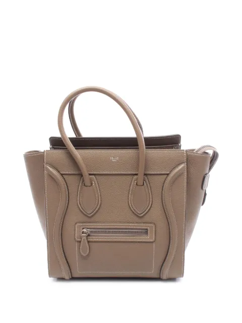 Celine Pre-Owned 2010-2026 マイクロ レザー ラゲージ ハンドバッグ