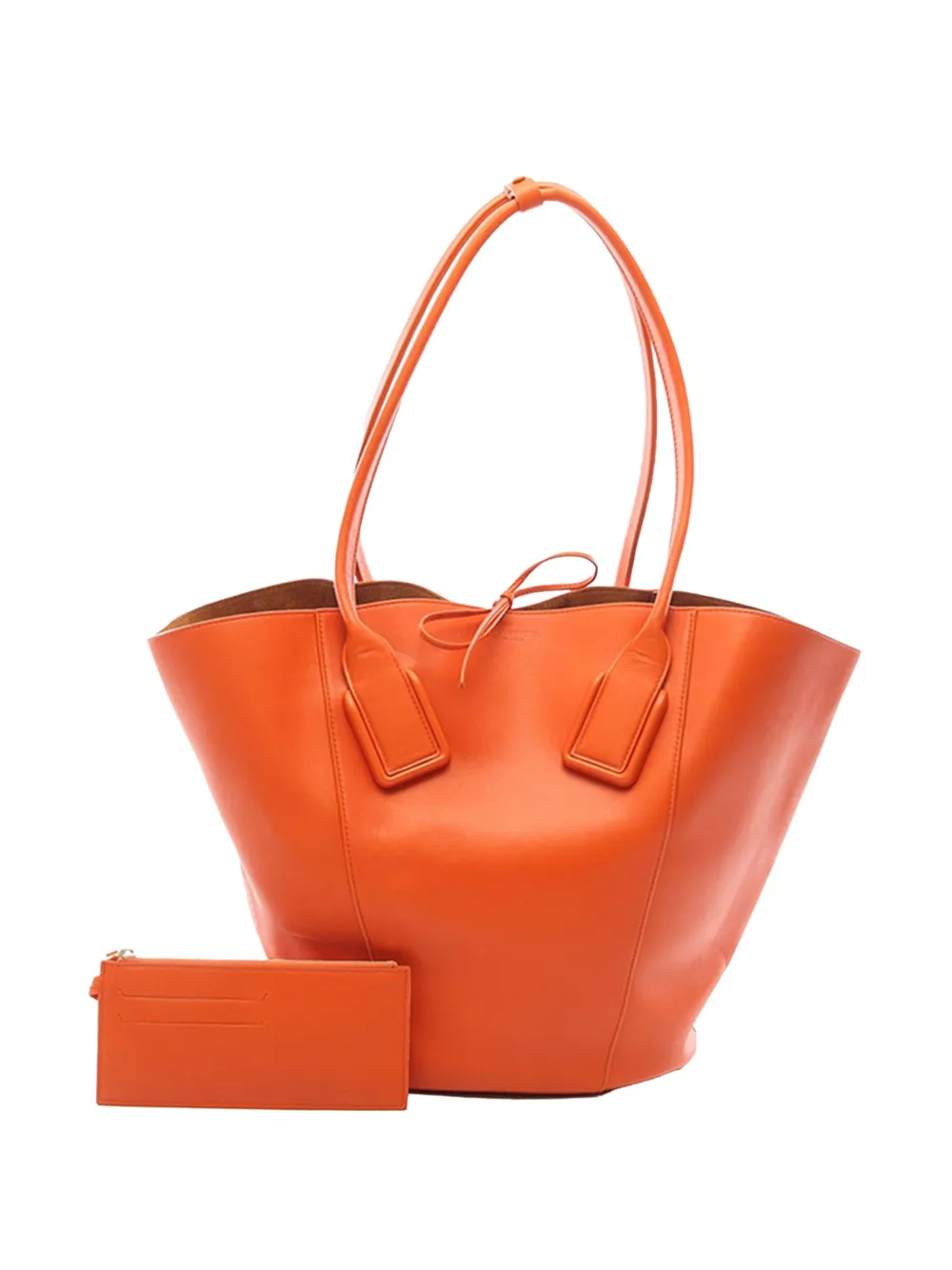 Bottega Veneta Pre-Owned 2015-2026 Large Leather Basket tote bag - Orange