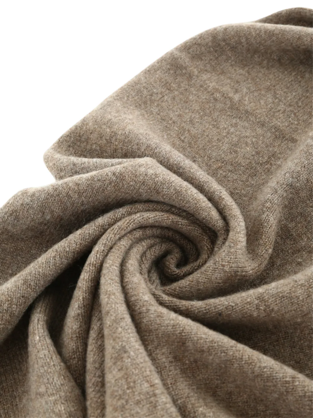 Uma Wang Triangle fringe-trim scarf Bruin