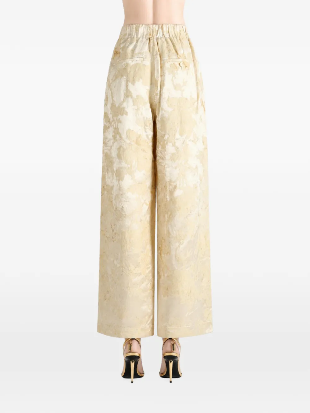 Uma Wang Poetic cropped trousers Beige