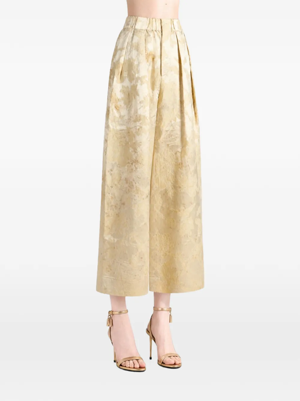 Uma Wang Poetic cropped trousers Beige