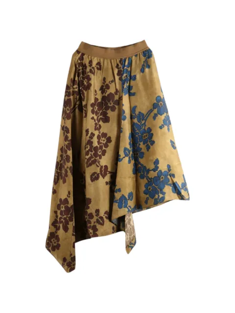 Uma Wang floral-print asymmetric skirt