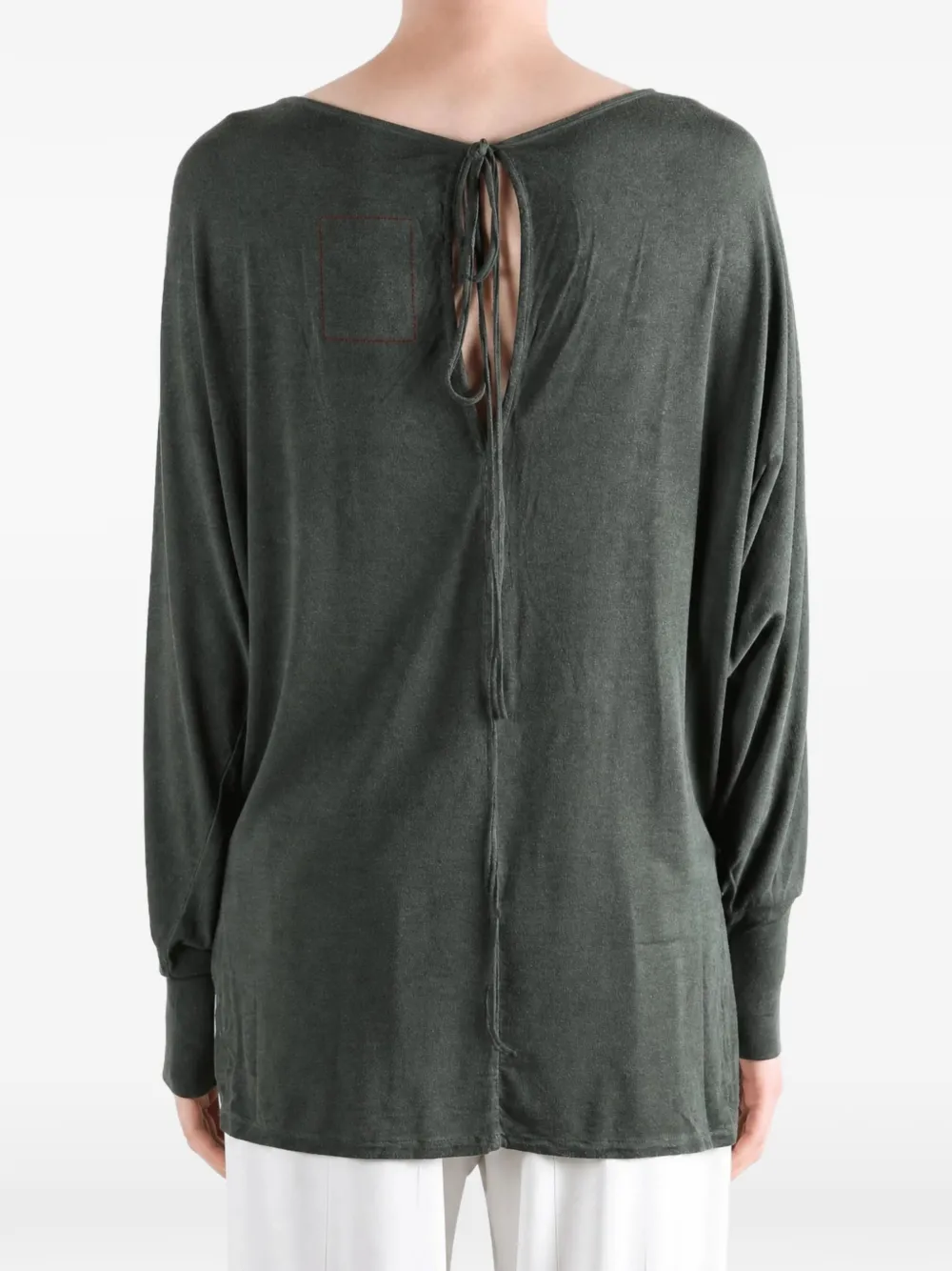 Uma Wang tie-back long-sleeve T-shirt Grijs