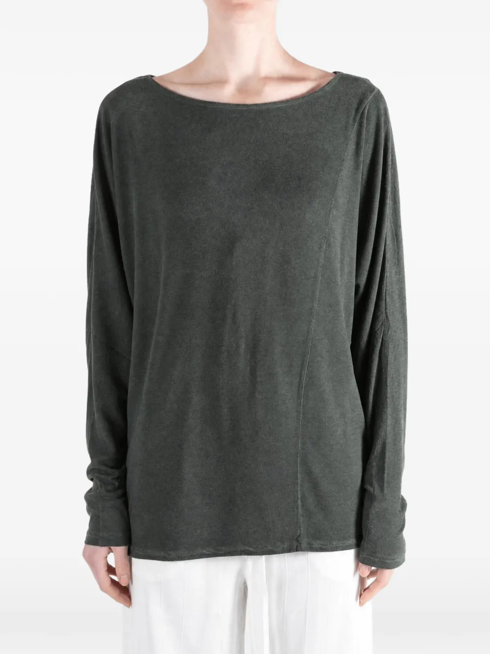 Uma Wang tie-back long-sleeve T-shirt Grijs