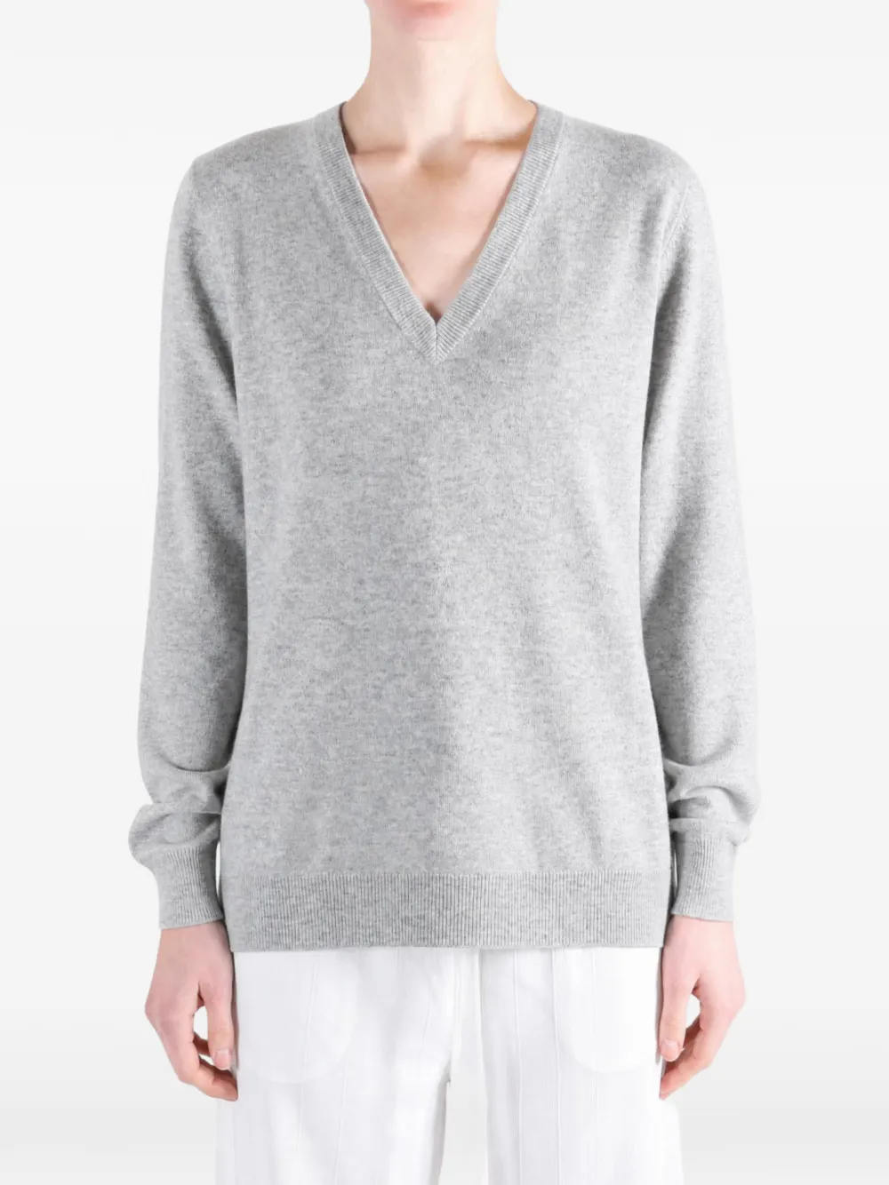 Brunello Cucinelli Trui met V-hals Grijs