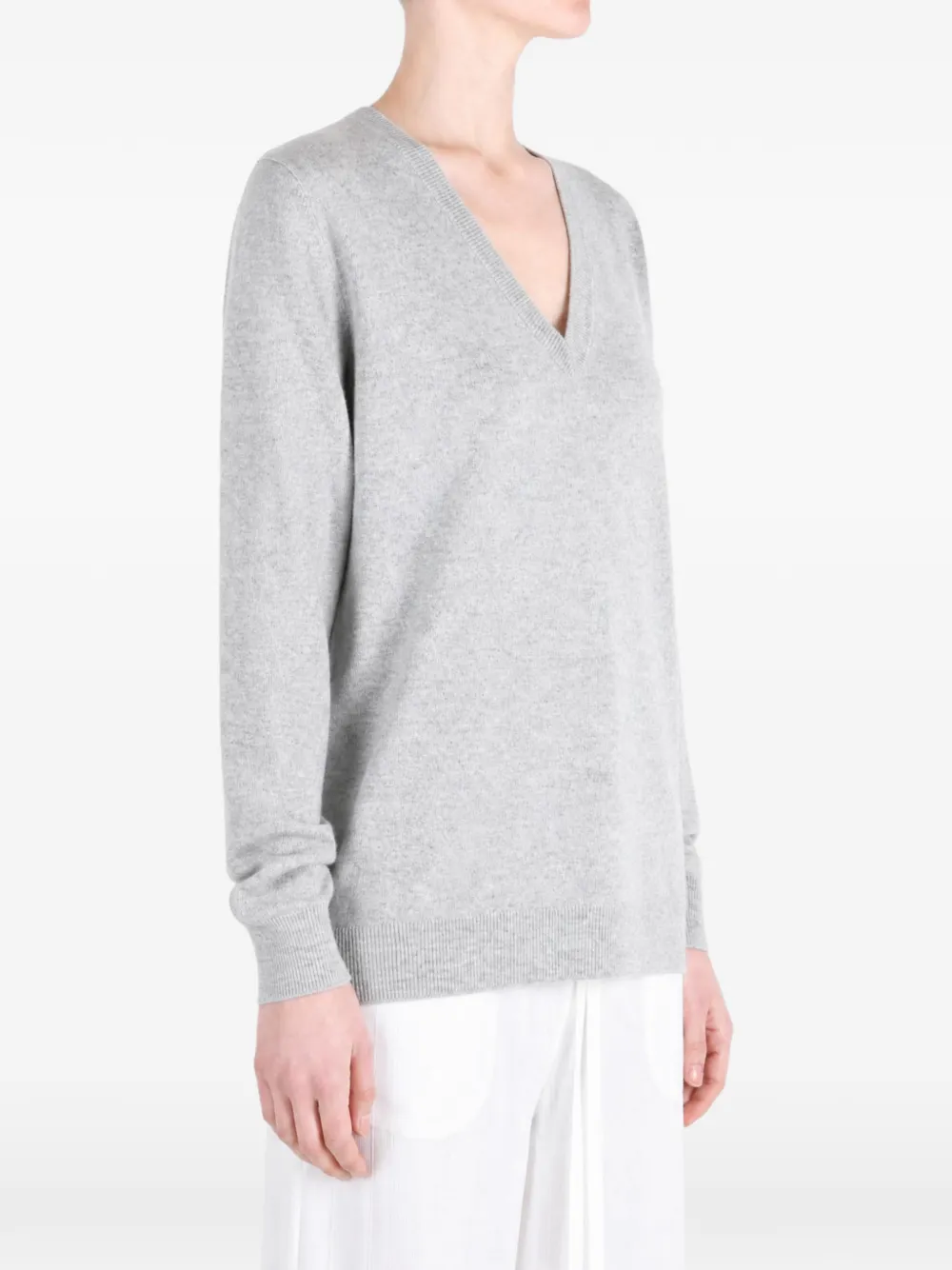 Brunello Cucinelli Trui met V-hals Grijs