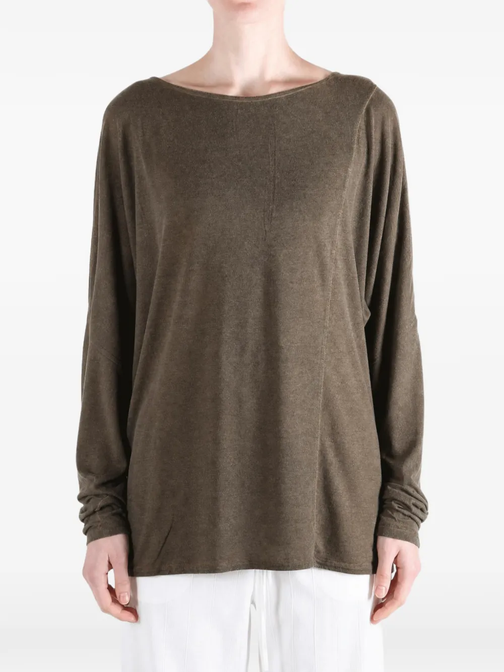 Uma Wang boat-neck blouse Bruin