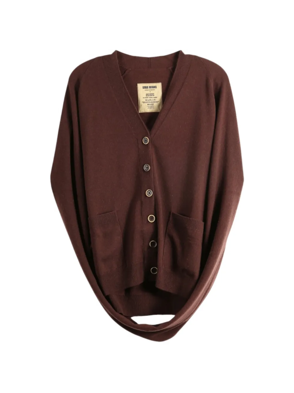 Uma Wang wrap-detail cardigan Bruin
