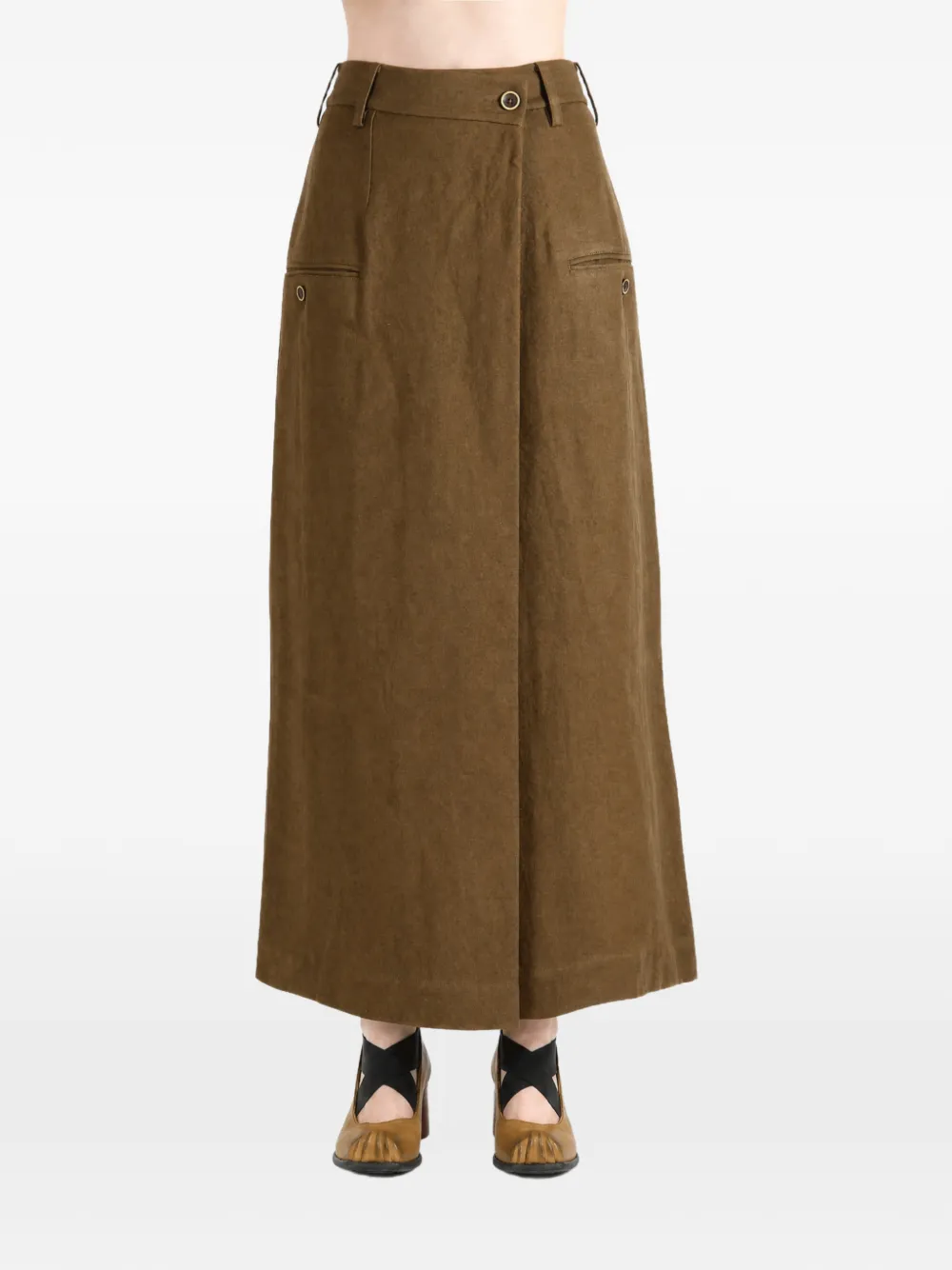 Uma Wang wrap midi skirt Bruin