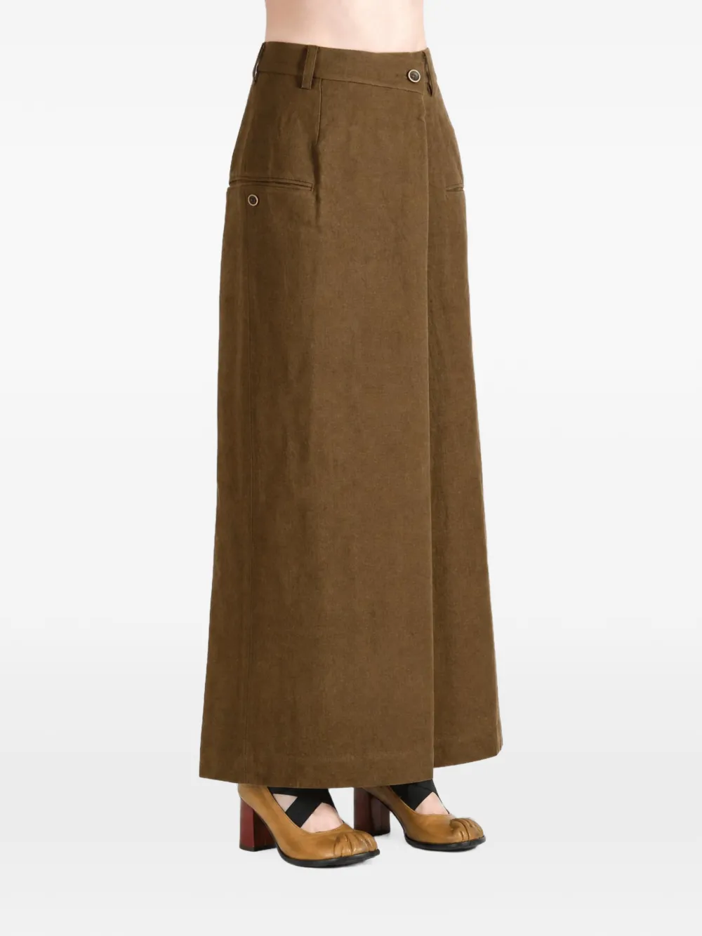 Uma Wang wrap midi skirt Bruin