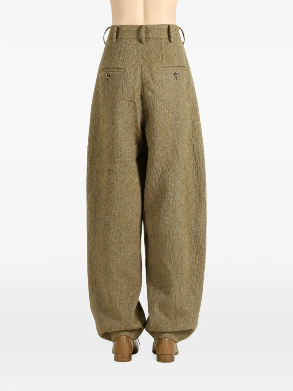 Uma Wang pleated tapered trousers Bruin