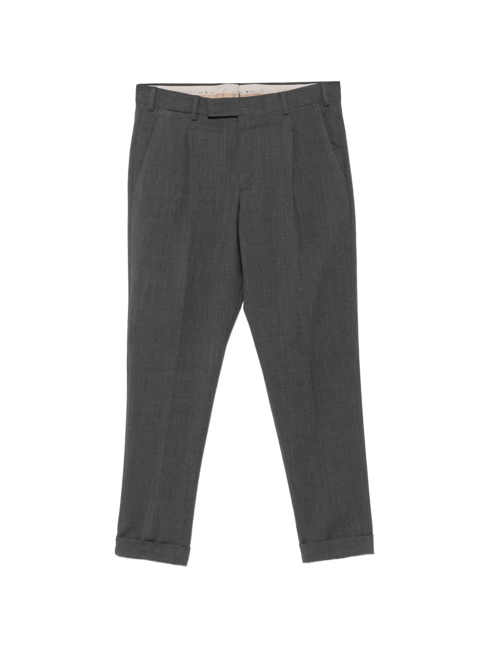 PT Torino pleated turn-up trousers Grijs