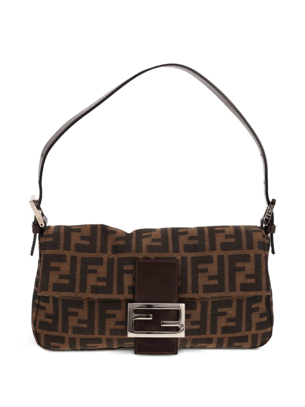 Fendi Pre-Owned 1990s Baguette logo-printed shoulder bag - Braun