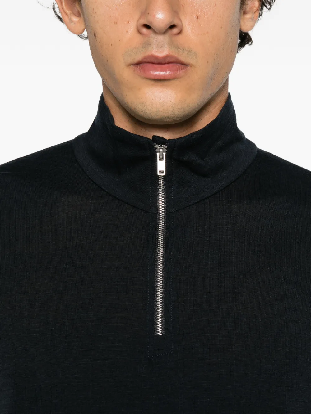 Fusalp quarter-zip high-neck sweater Blauw