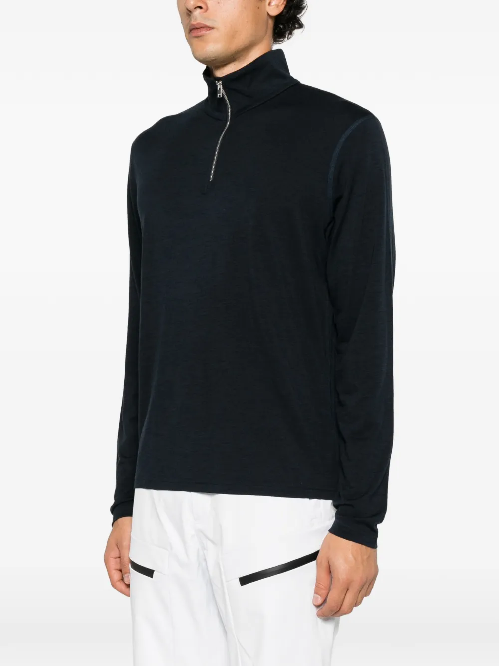 Fusalp quarter-zip high-neck sweater Blauw