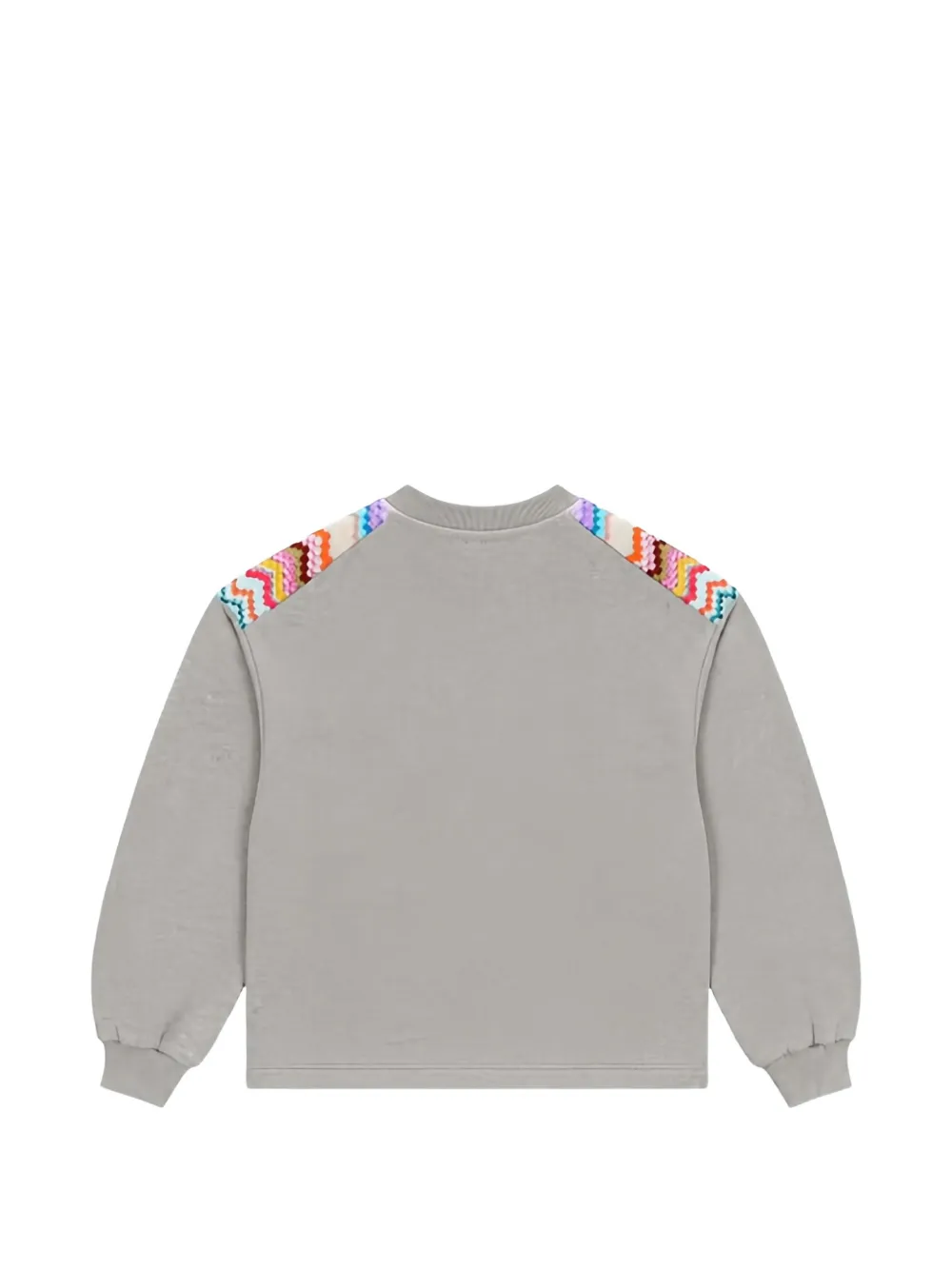 Missoni Kids zigzag-knit patch sweater Grijs