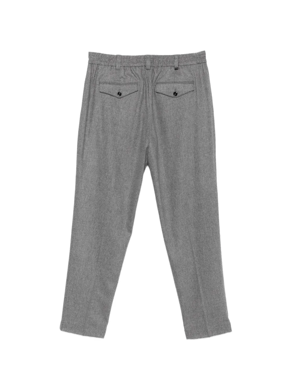PT Torino elasticated-waistband tailored trousers Grijs