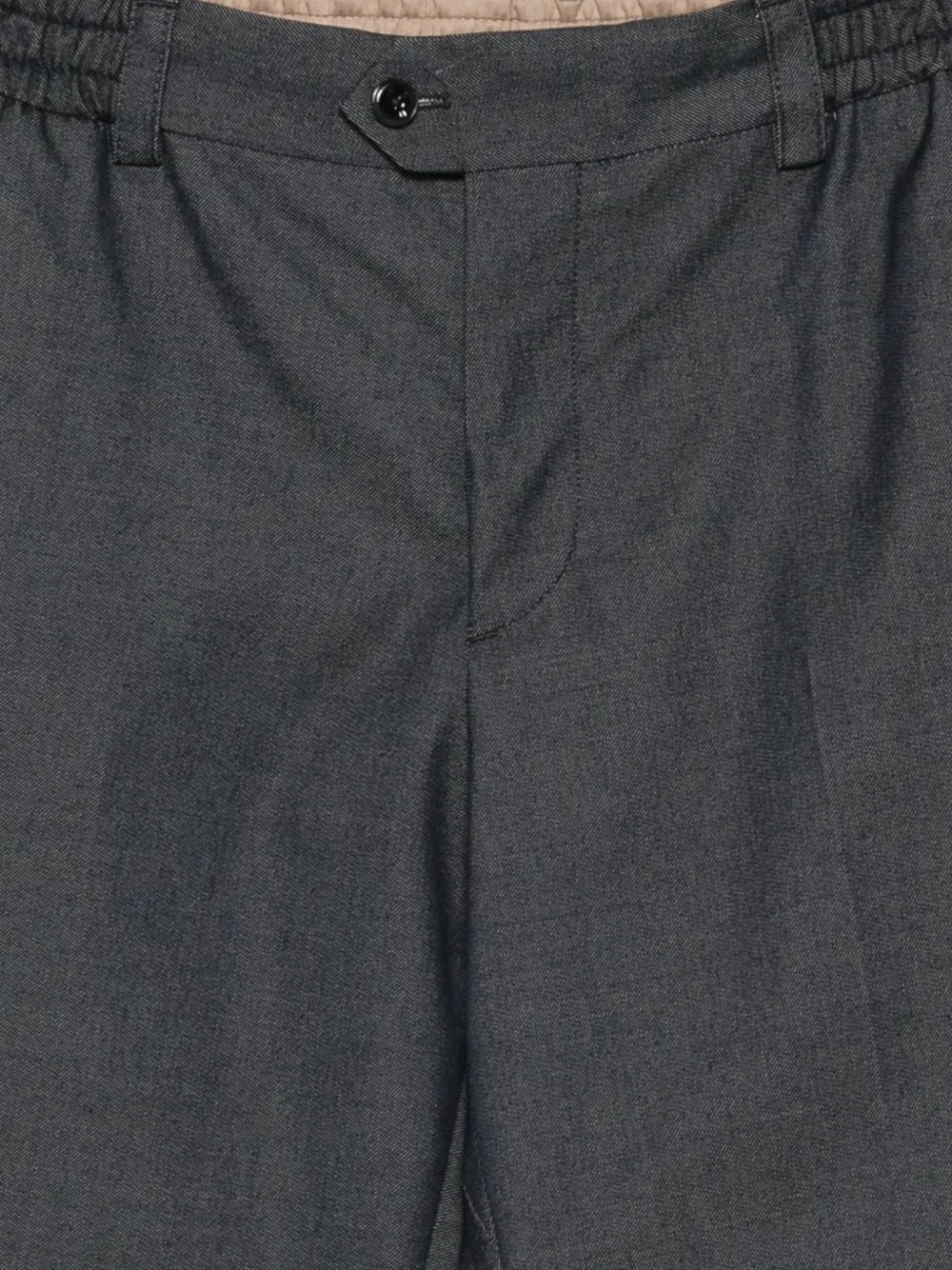 PT Torino elasticated-waistband tailored trousers Grijs