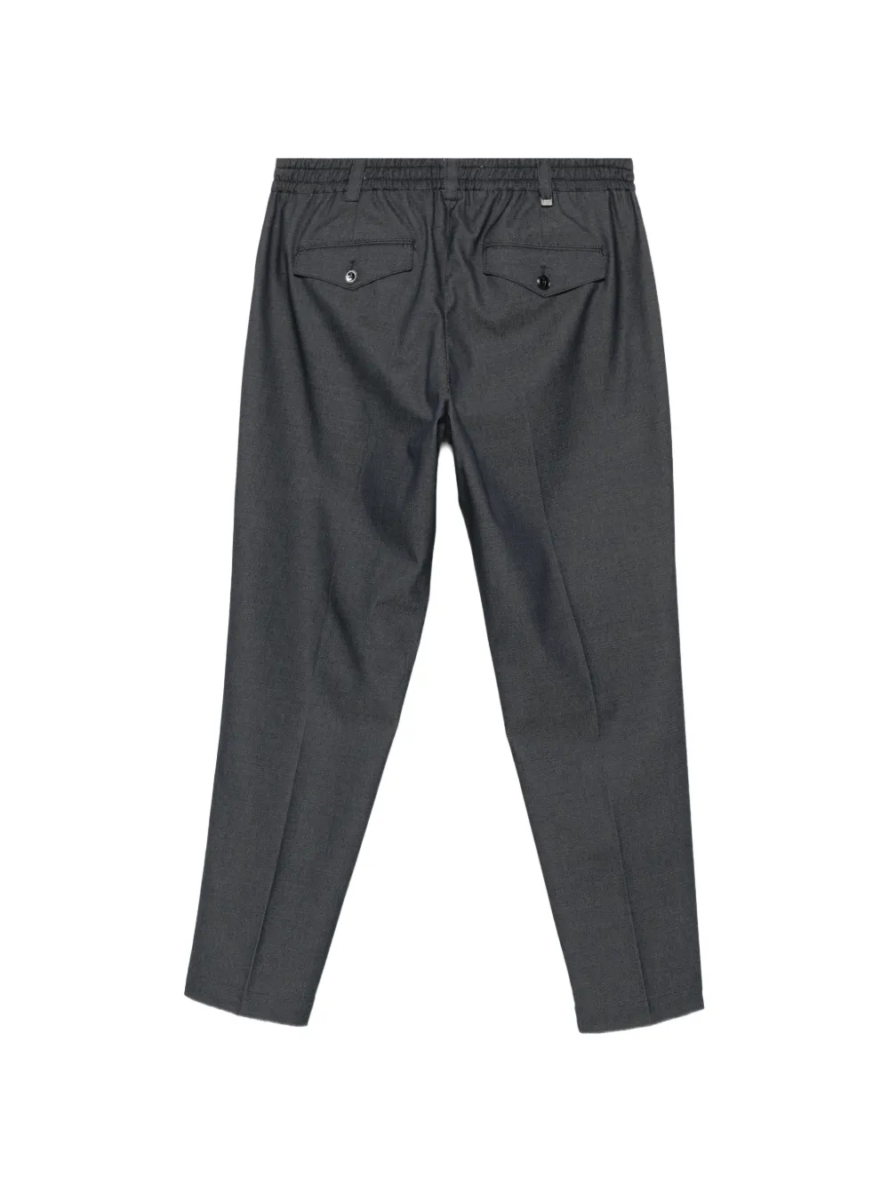 PT Torino elasticated-waistband tailored trousers Grijs