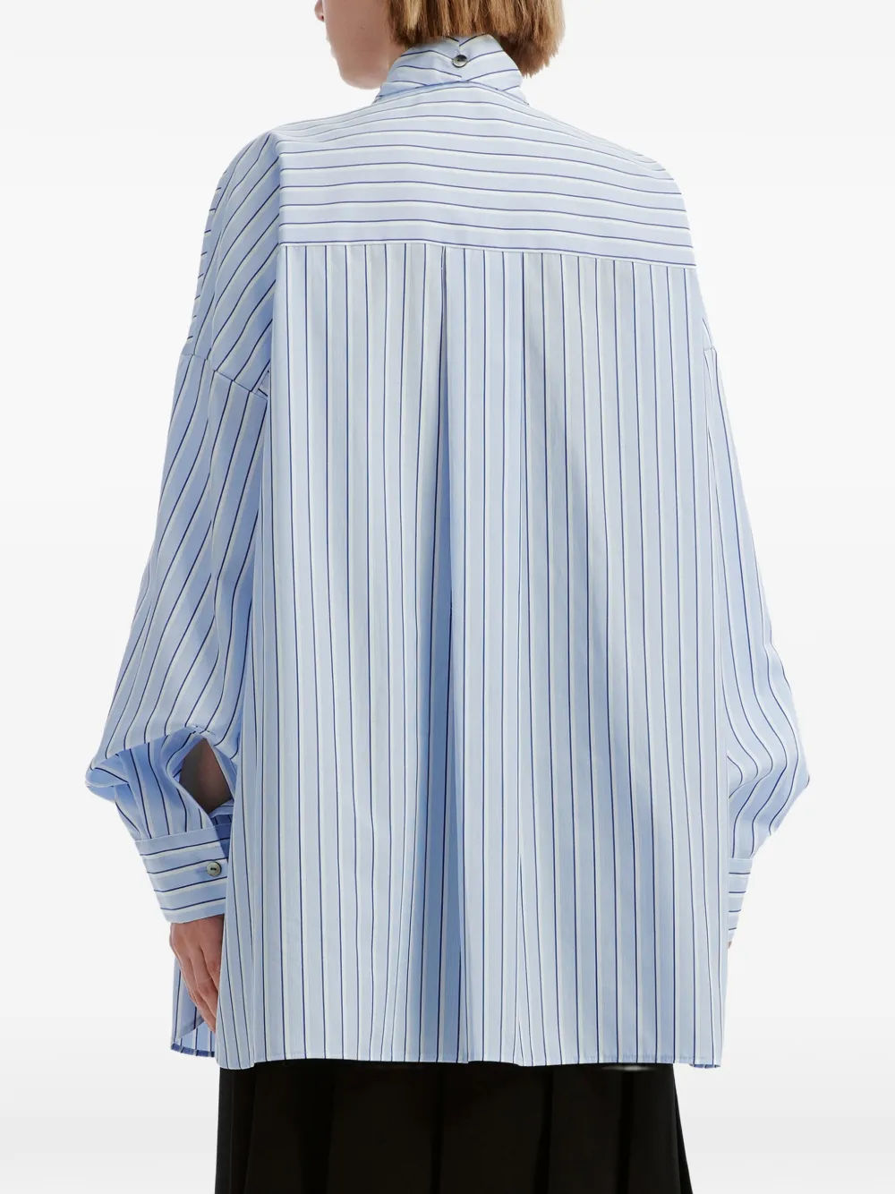 Enföld striped pussy-bow blouse Blauw