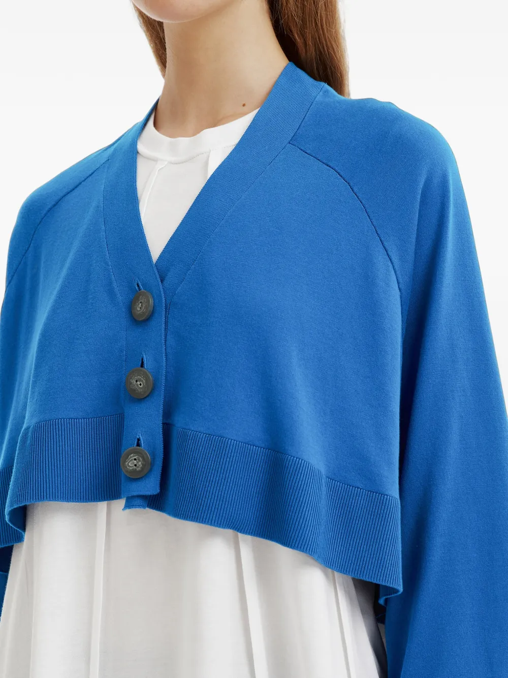 Enföld V-neck long-sleeve cardigan Blauw