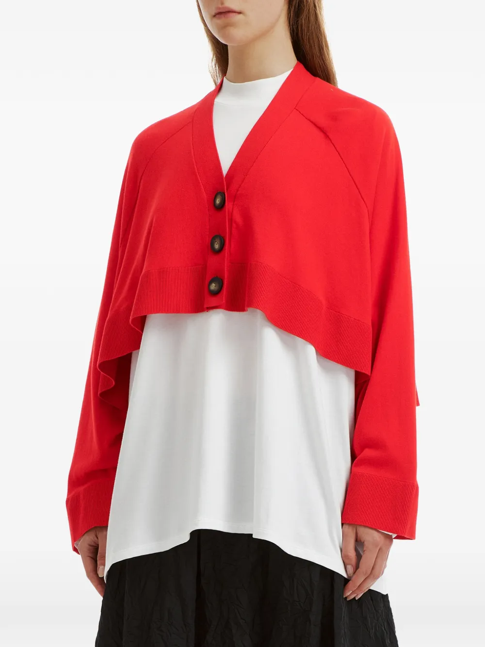 Enföld V-neck button-fastening cardigan Rood