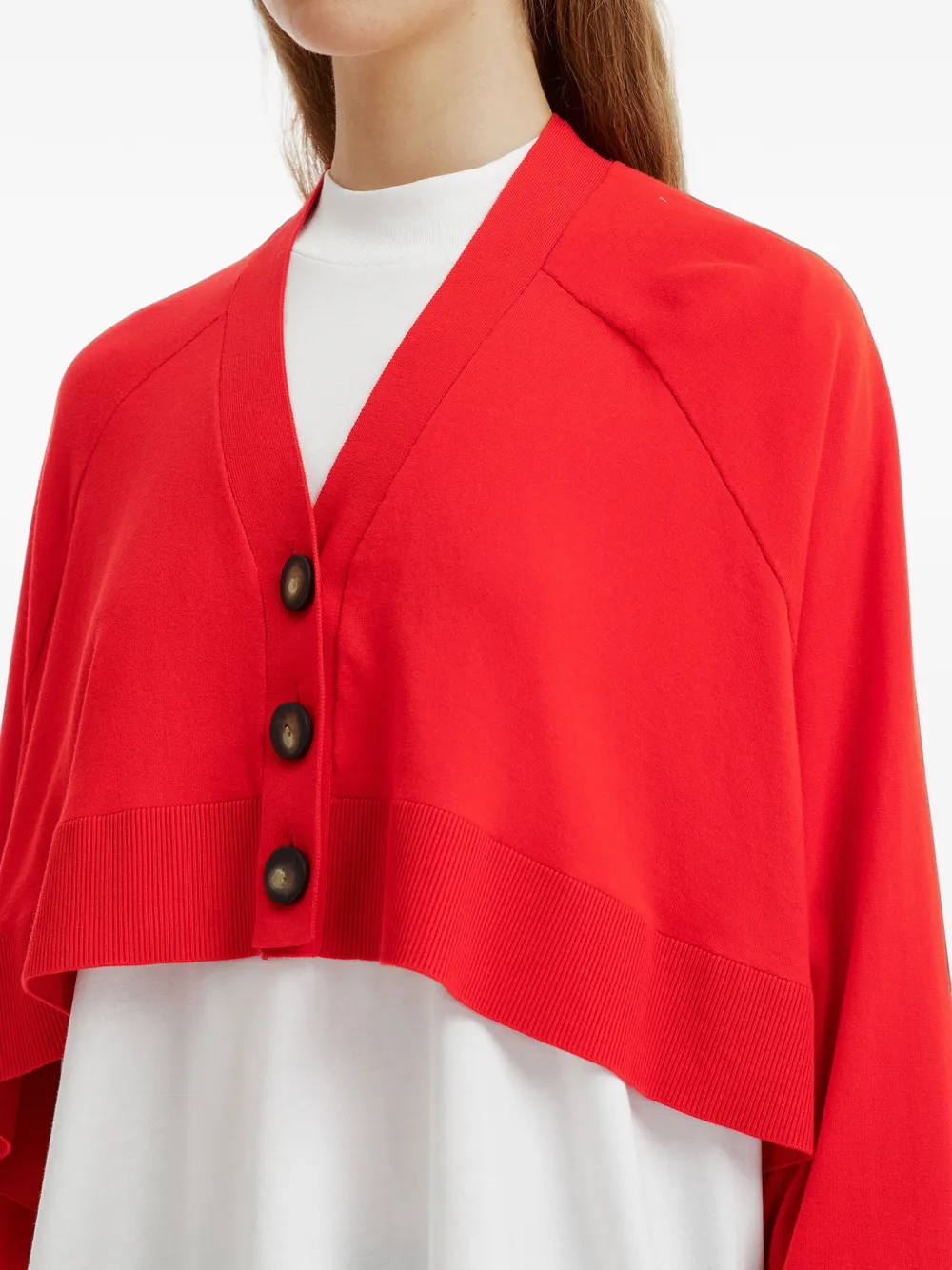Enföld V-neck button-fastening cardigan Rood