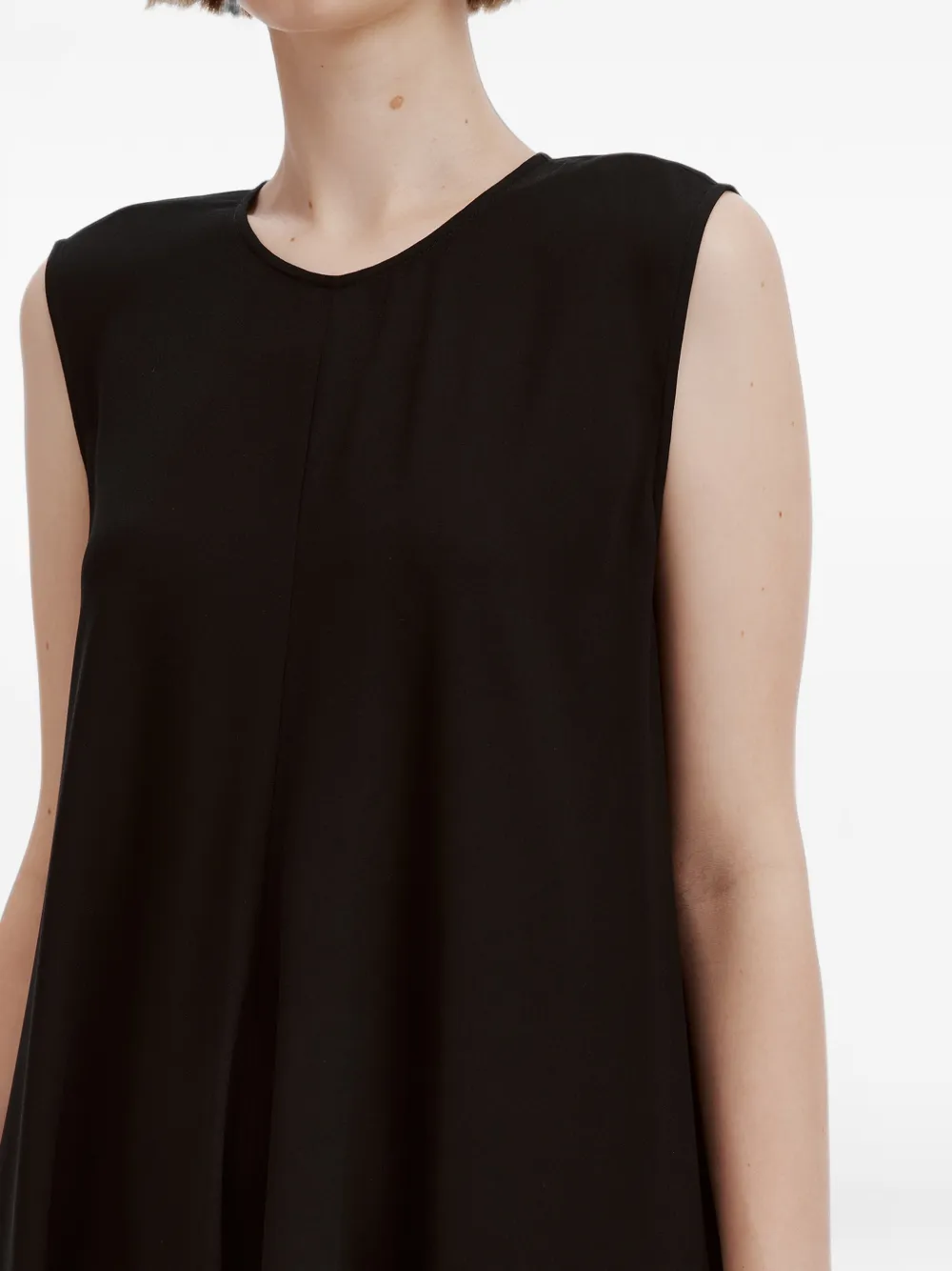 Enföld sleeveless flared maxi dress Zwart