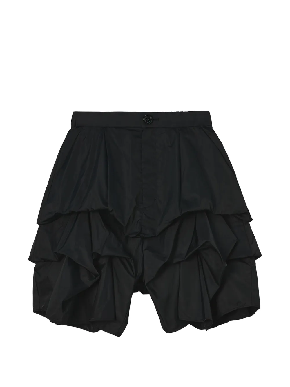 Enföld ruffled layered shorts Zwart