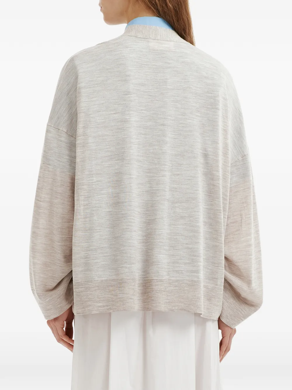 Enföld V-neck button-up cardigan Grijs