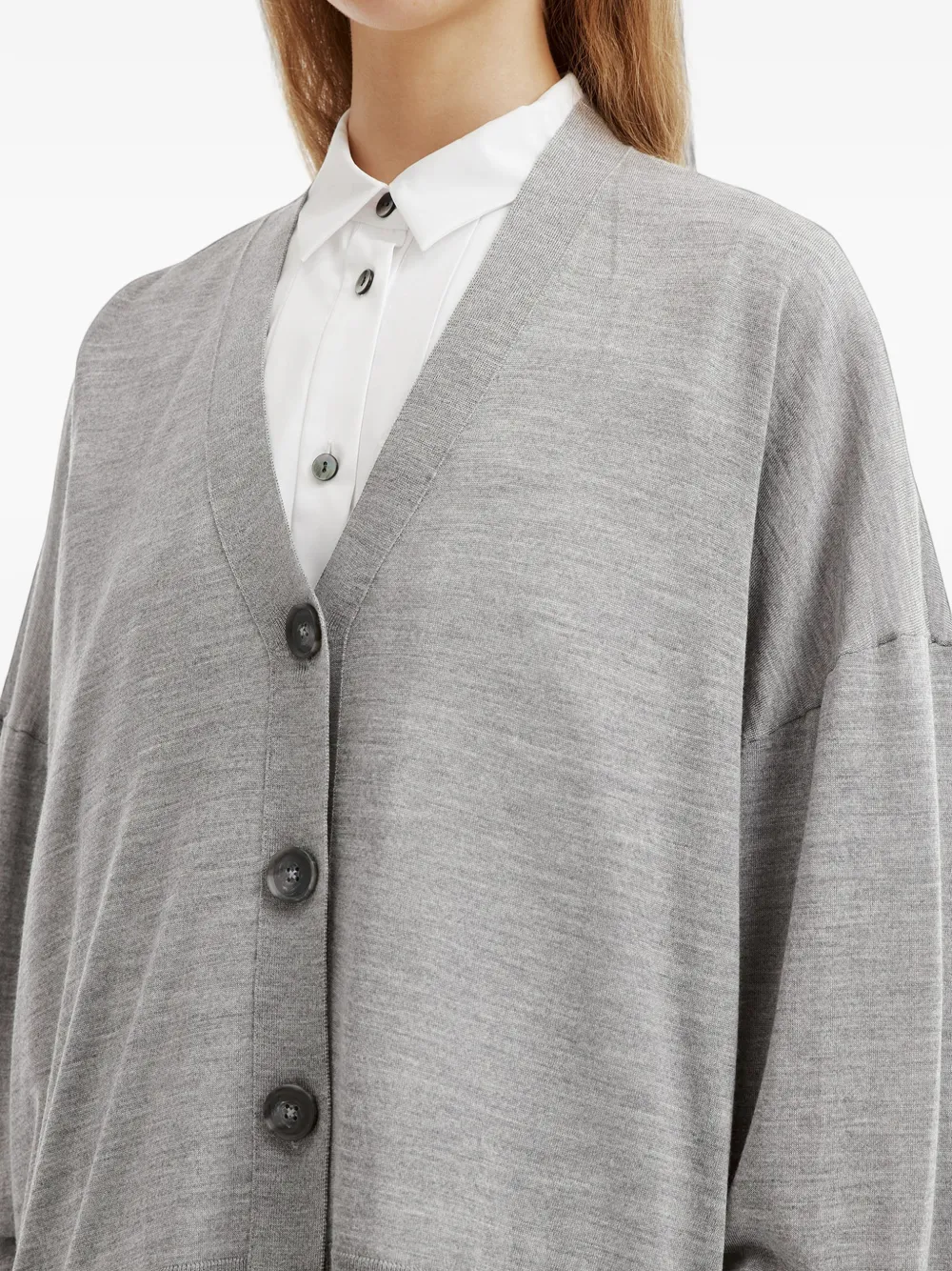Enföld V-neck cardigan Grijs