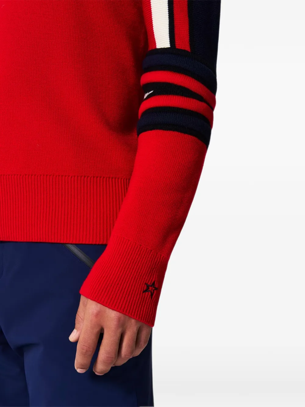 Perfect Moment merino wool Slalom sweater Rood