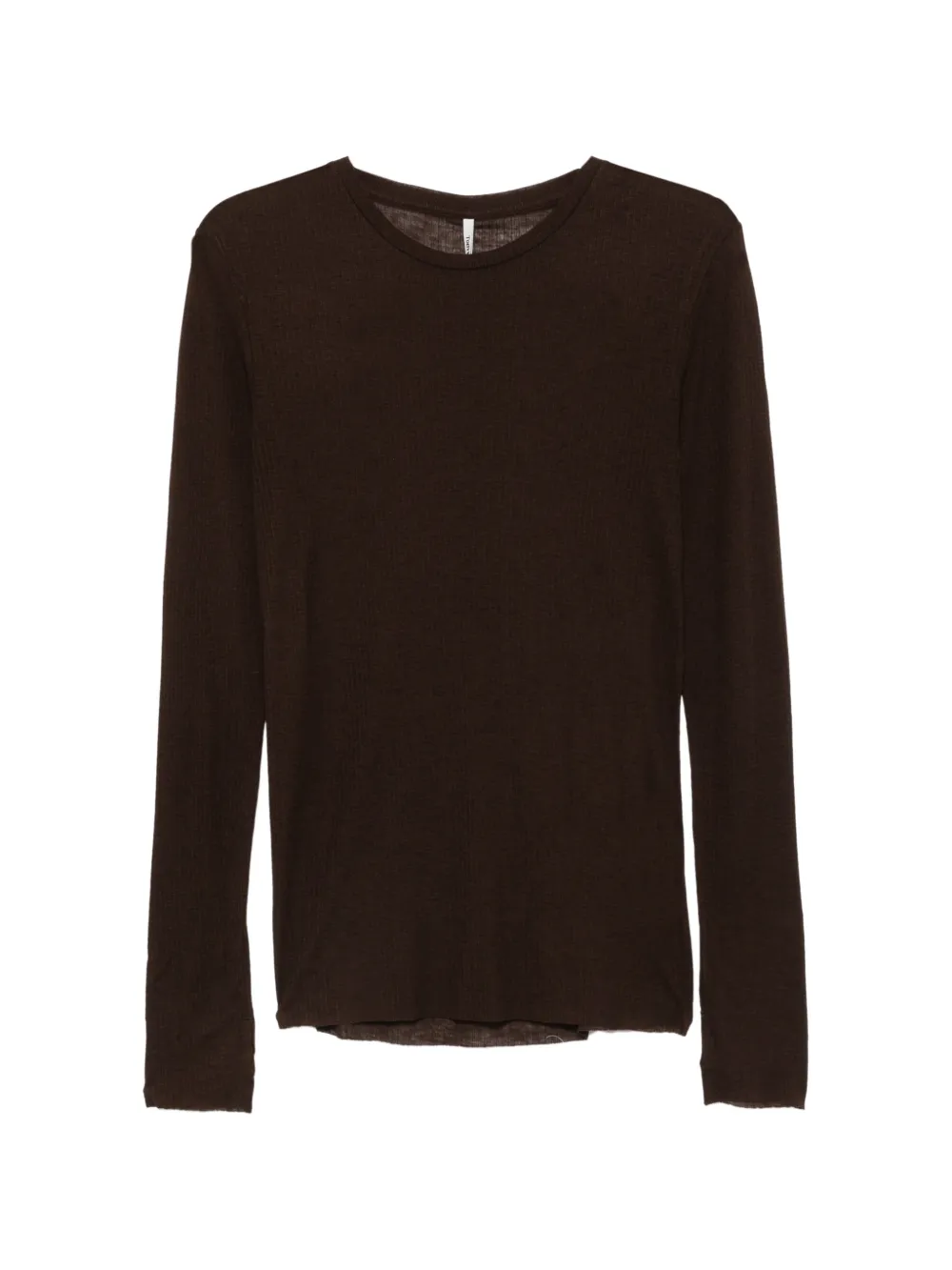 TONYWACK ribbed-knit thumb-slot sweater - Marrone