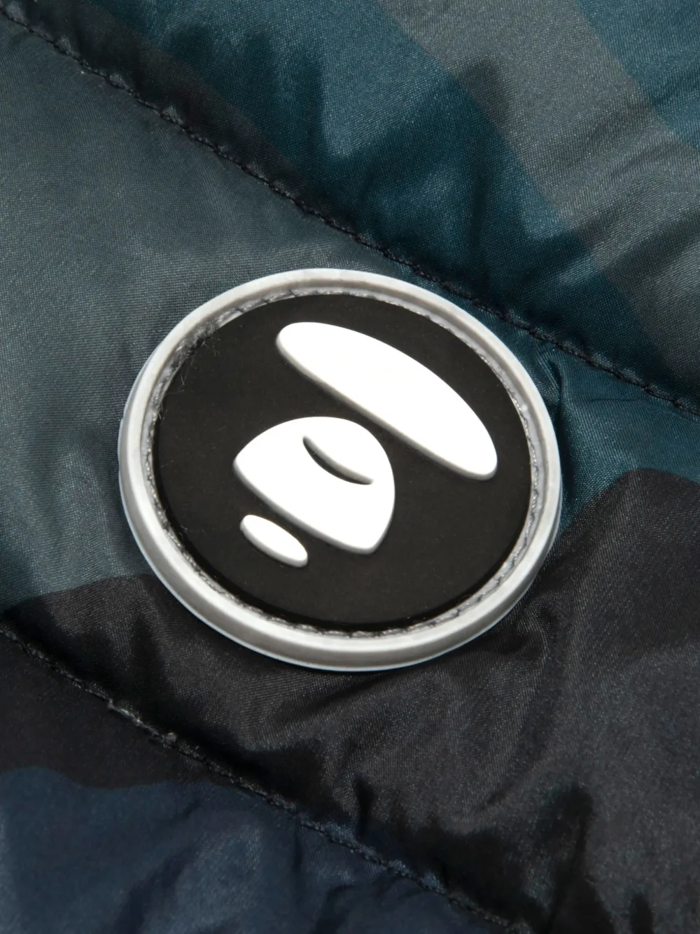 AAPE BY *A BATHING APE camouflage-print hooded jacket Blauw
