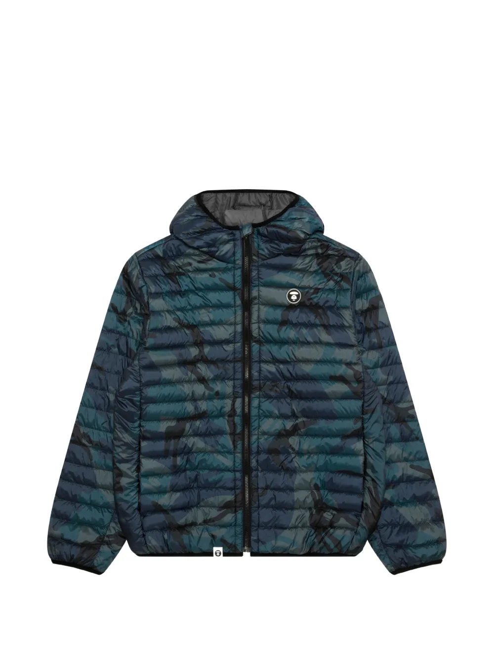 AAPE BY *A BATHING APE camouflage-print hooded jacket Blauw