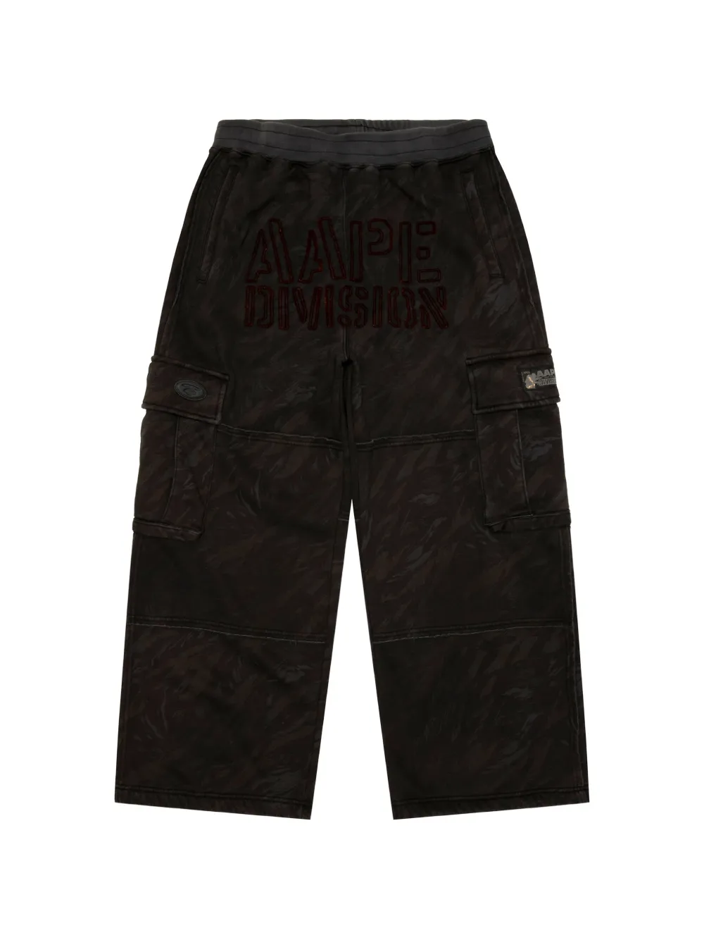 AAPE BY *A BATHING APE® Pantaloni cargo sportivi Moonface con stampa camouflage - Nero