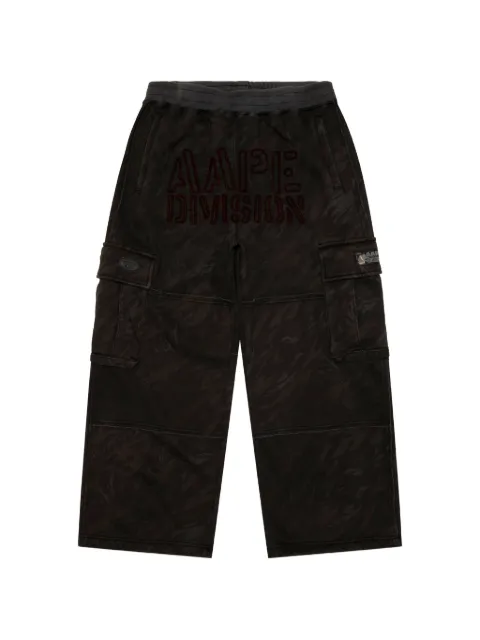 AAPE BY *A BATHING APE® Moonface camouflage-print cargo sweat pants