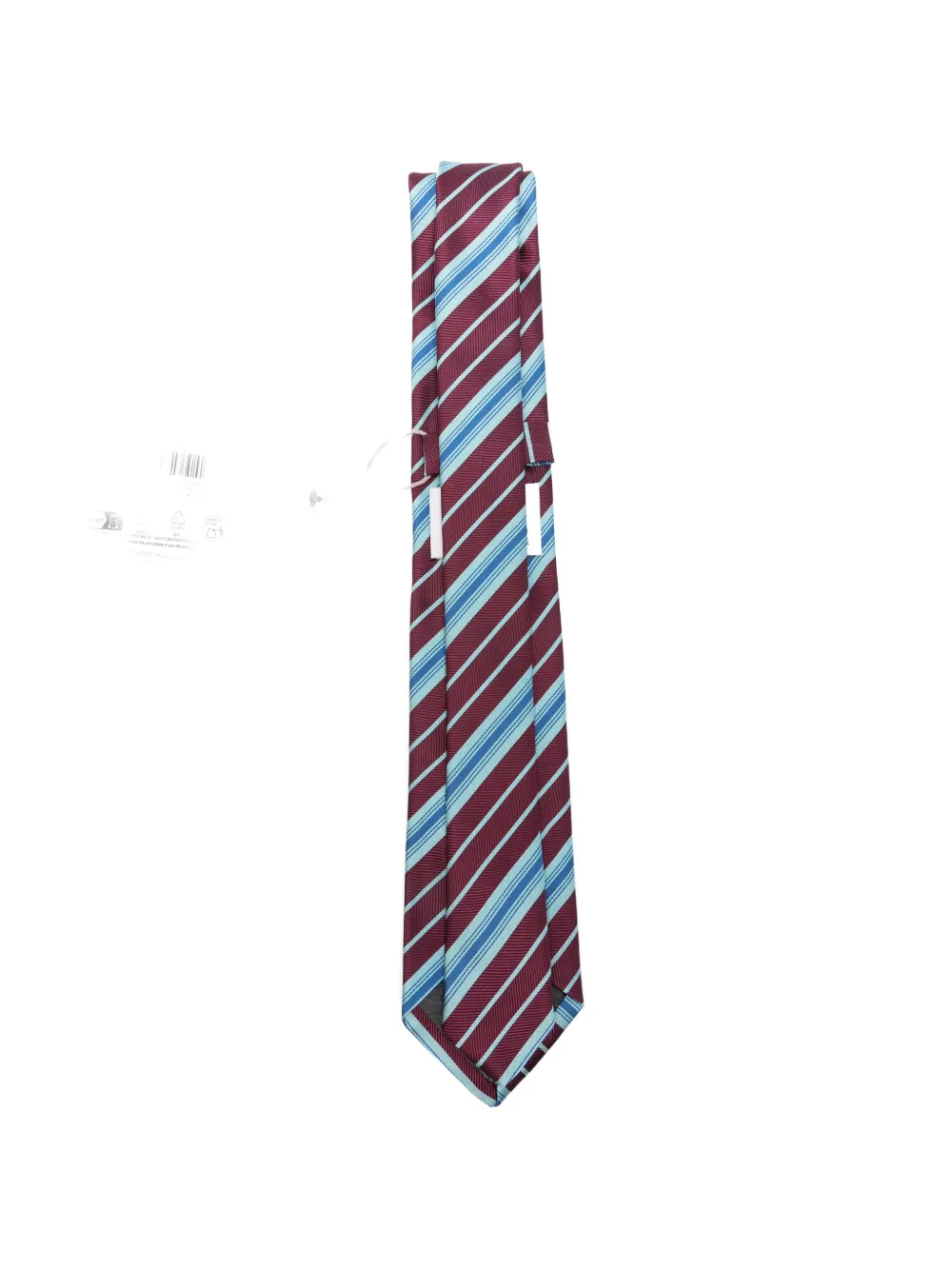 Vivienne Westwood Orb-embroidered striped tie Rood